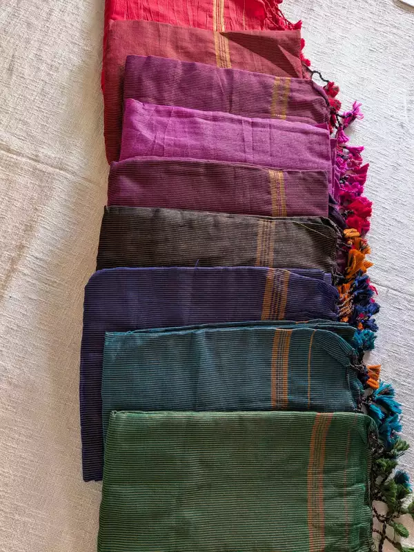 Khadi Cotton Handloom Saree Zari Woven - Magenta