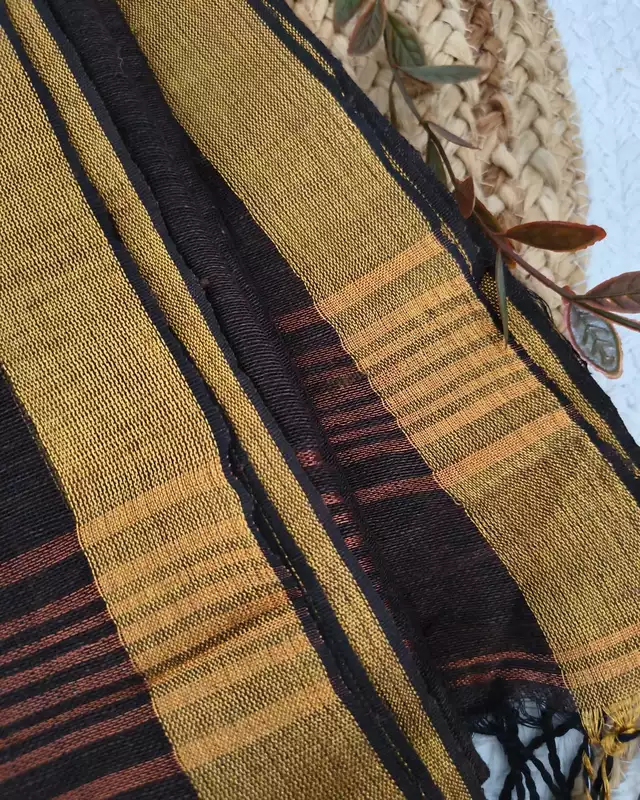 Linen By Linen Handloom Saree - Brown
