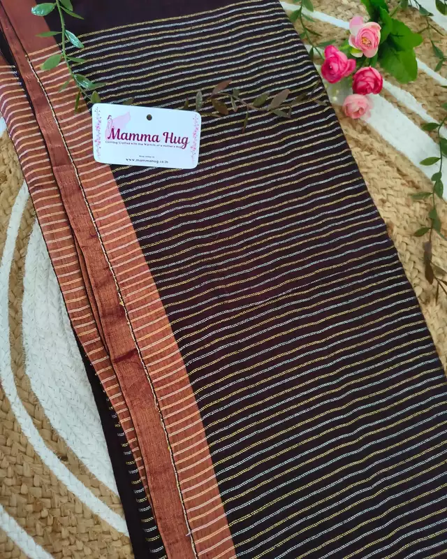 Linen By Linen Handloom Saree - Maroon