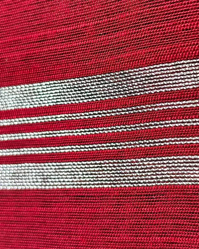 Silk Cotton Handloom Saree Silver Zari Border - Maroon